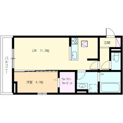 ディアライズ小郡船倉町D棟の物件間取画像